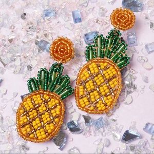 Seed Beading Chunky Pineapple Earring